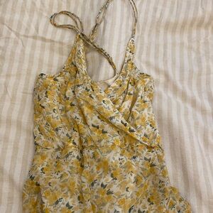 Yellow floral Abercrombie maxi dress